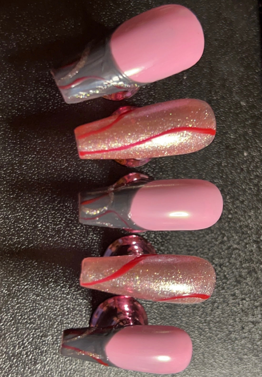 Custom gel press on nails